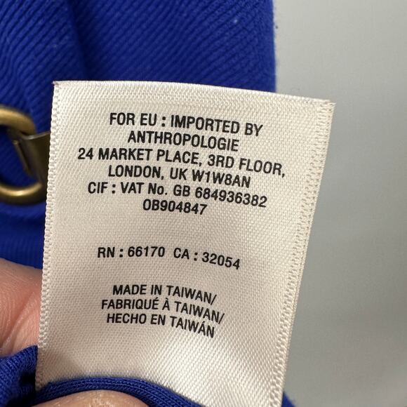 ANTHROPOLOGIE Maeve Monae Cobalt Blue Structured Mini Skirt // 0 - Picture 11 of 12